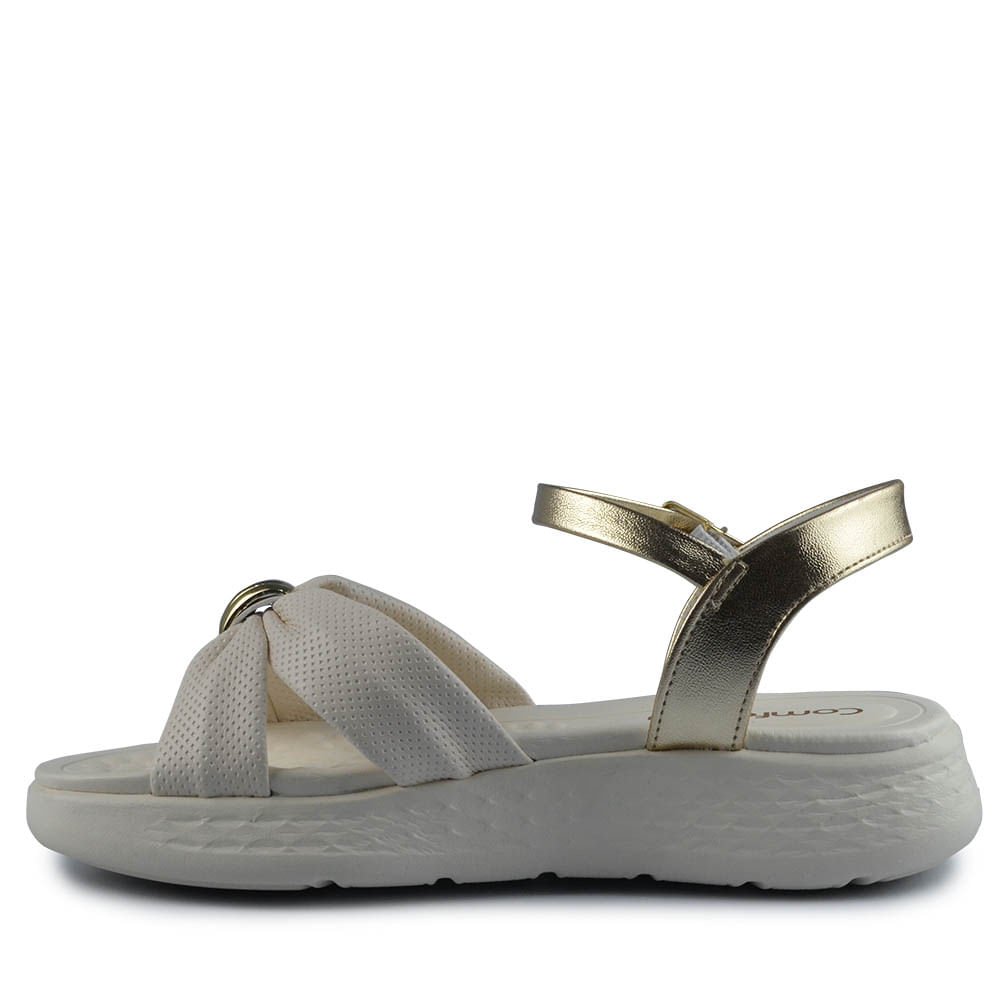 Sandália Comfortflex Feminina 2547403 Off White 9