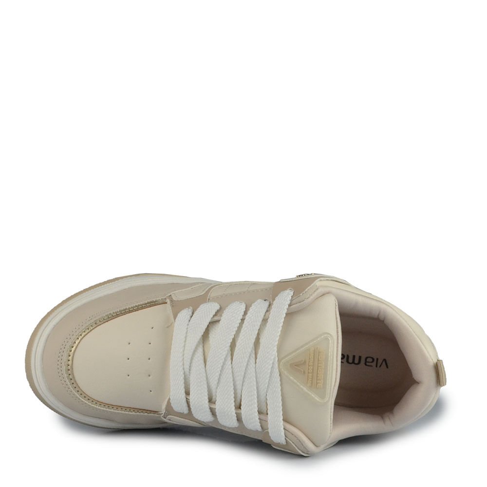 Tênis Casual Via Marte Feminino 232-006-13 Bege 4