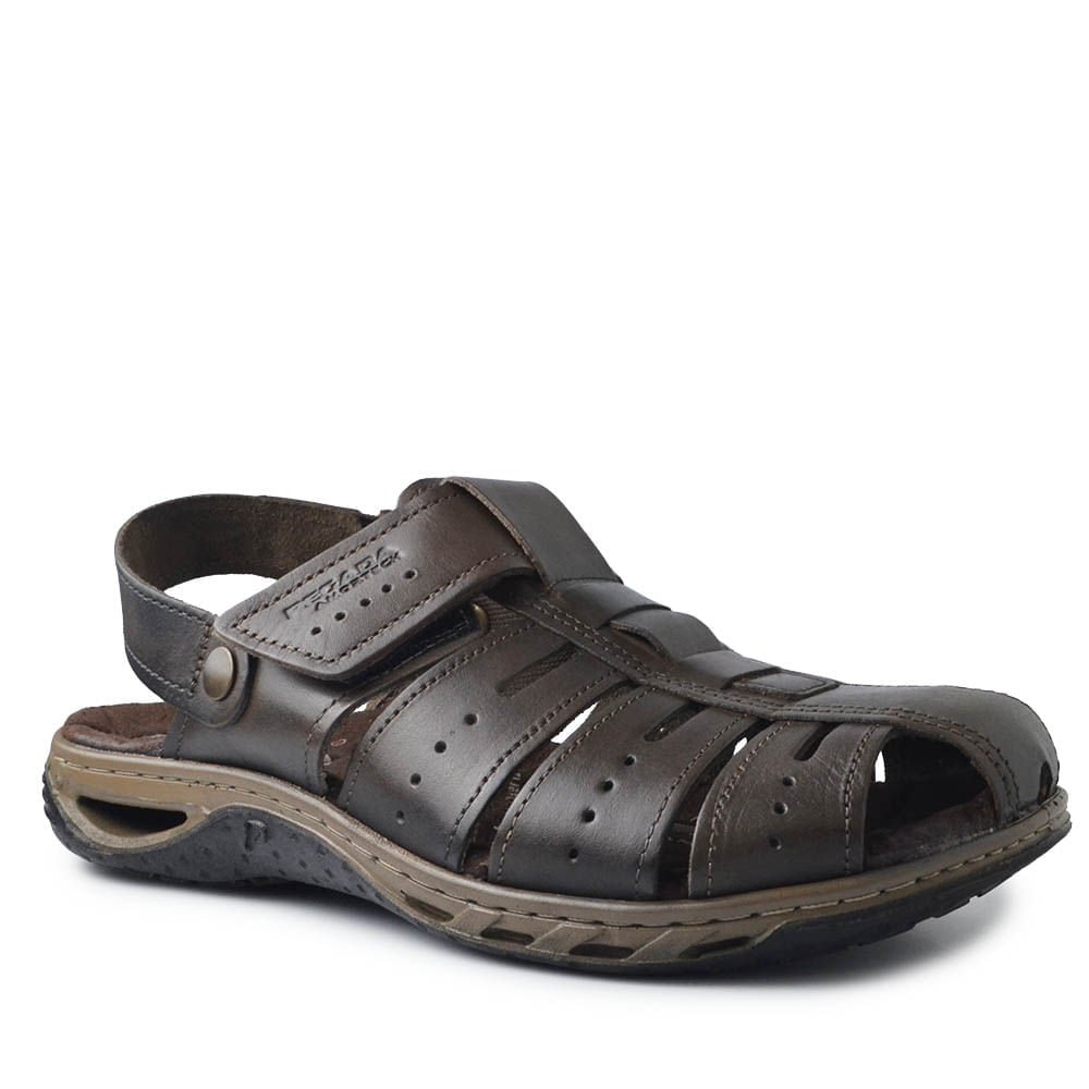 Sandália Pegada Masculina 131676 Marrom Escuro 2