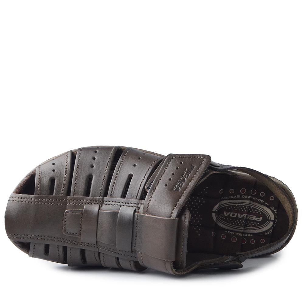 Sandália Pegada Masculina 131676 Marrom Escuro 4