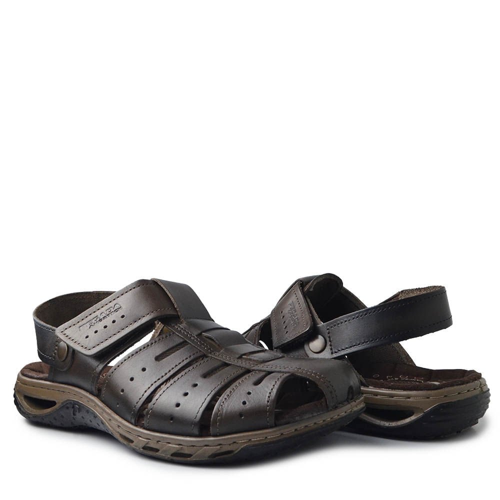 Sandália Pegada Masculina 131676 Marrom Escuro 6