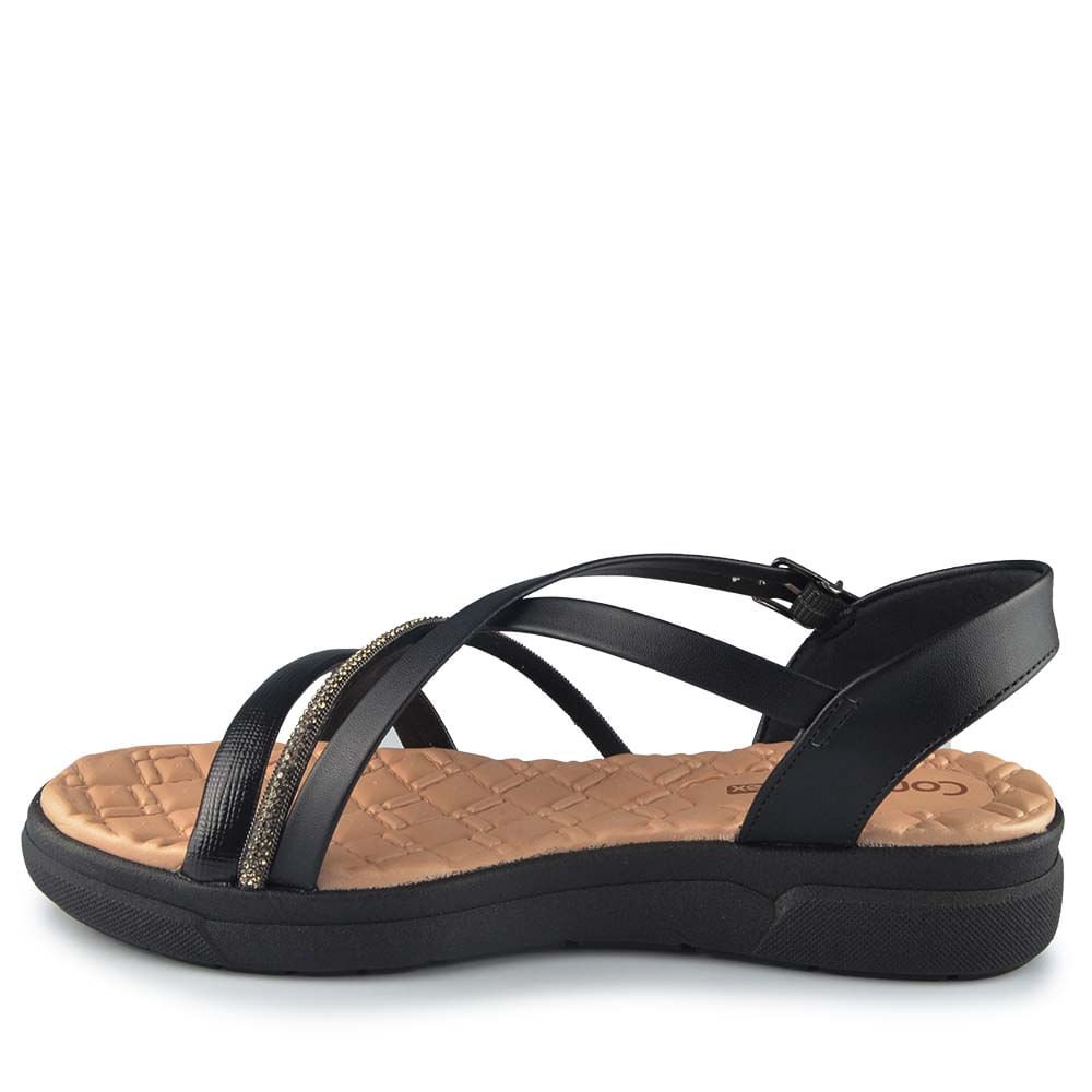 Sandália Comfortflex Feminina 2542404 Preto 3