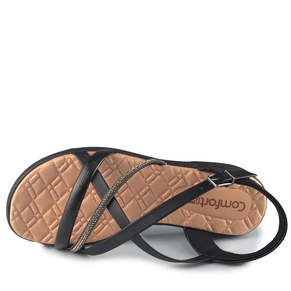 Sandália Comfortflex Feminina 2542404 Preto 4