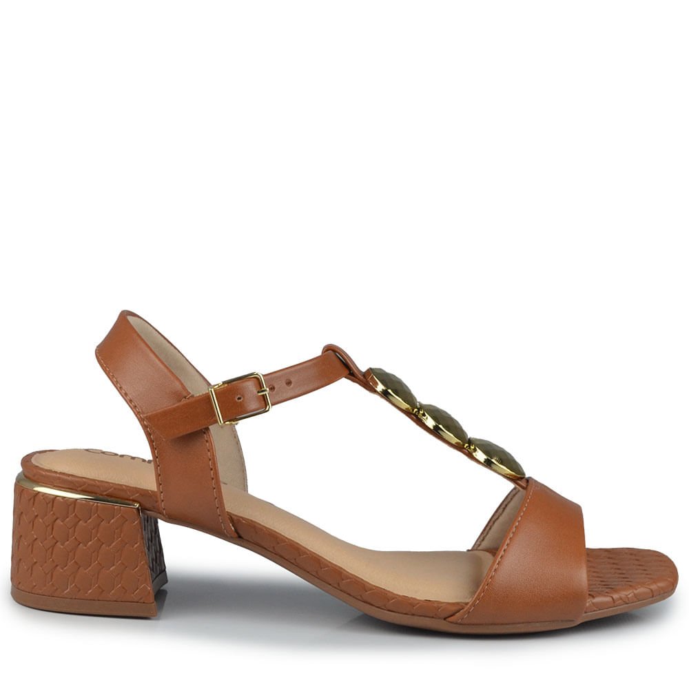 Sandália Salto Baixo Comfortflex Feminina 2554402