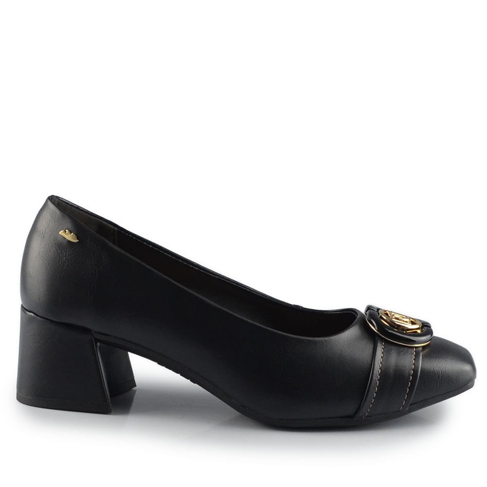 Scarpin Dakota Feminino Salto Bloco DO085 Preto 1