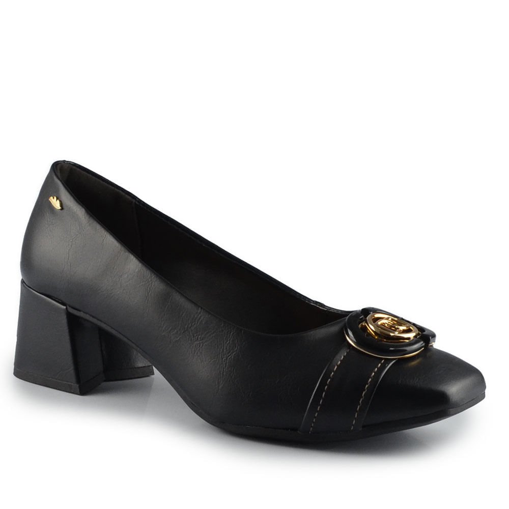 Scarpin Dakota Feminino Salto Bloco DO085 Preto 2
