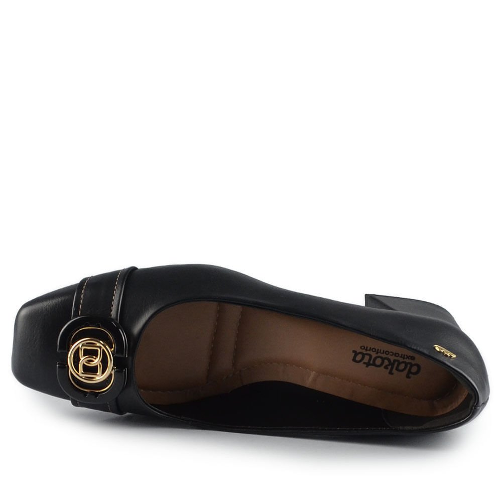 Scarpin Dakota Feminino Salto Bloco DO085 Preto 4