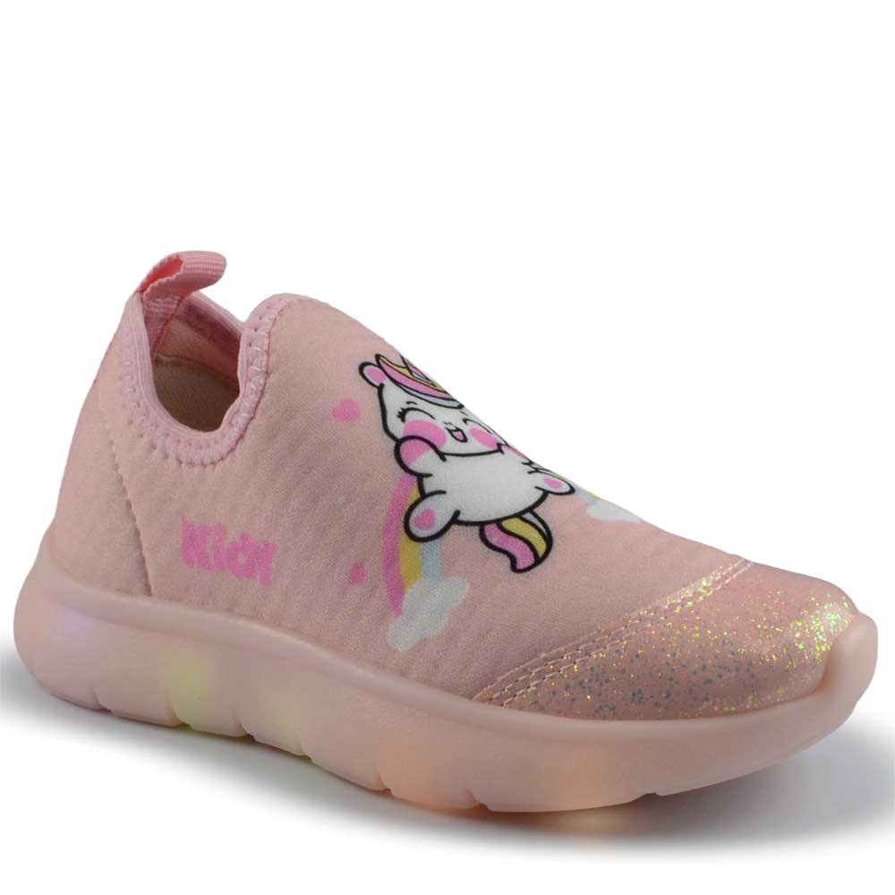Tênis Infantil Kidy Masculino Luz 020-1206 Rosa Claro 2