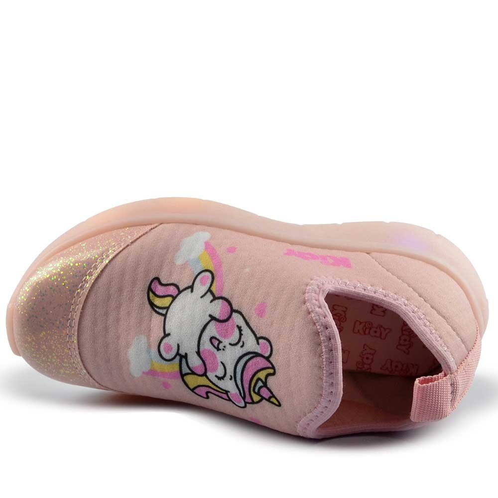 Tênis Infantil Kidy Masculino Luz 020-1206 Rosa Claro 4