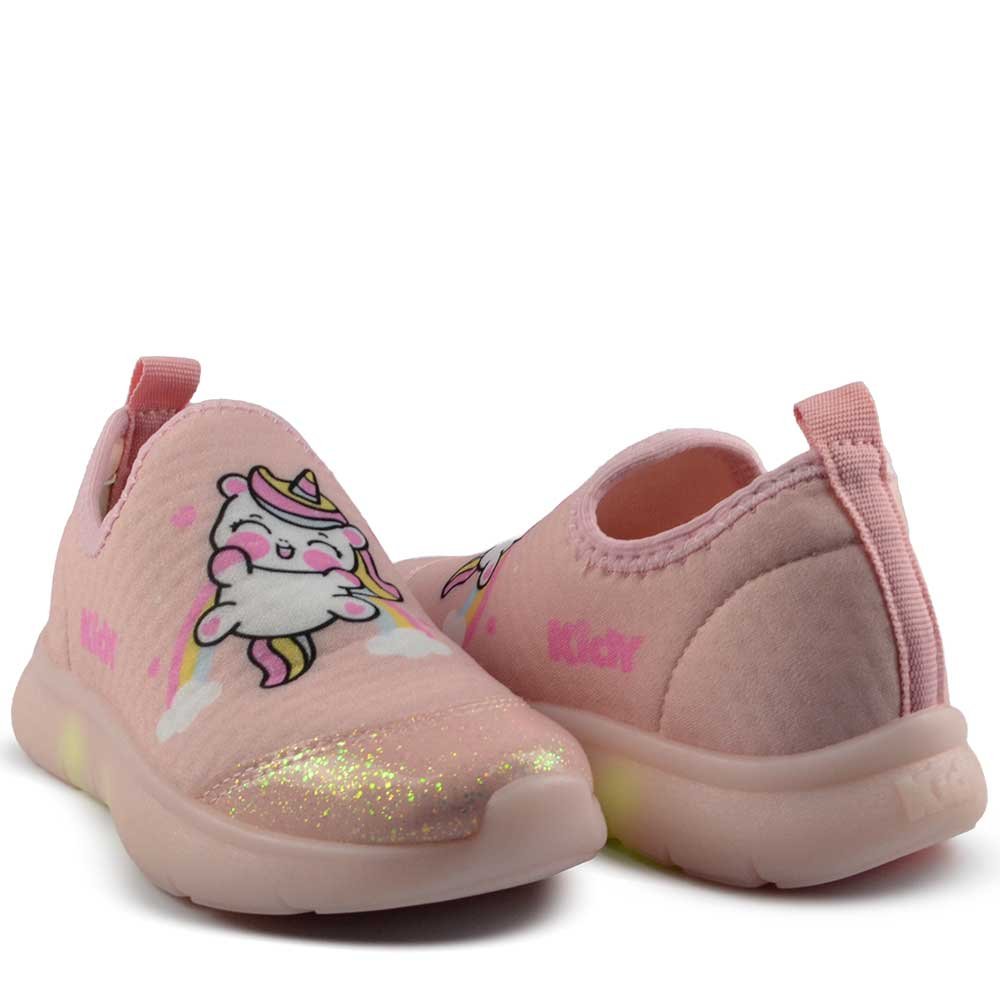 Tênis Infantil Kidy Masculino Luz 020-1206 Rosa Claro 6