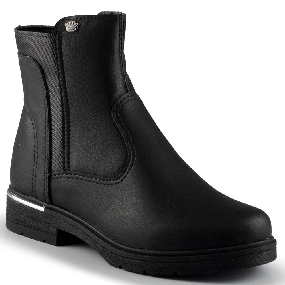 Bota Infantil Pink Cats Feminina Cano Curto V5021 Preto 2