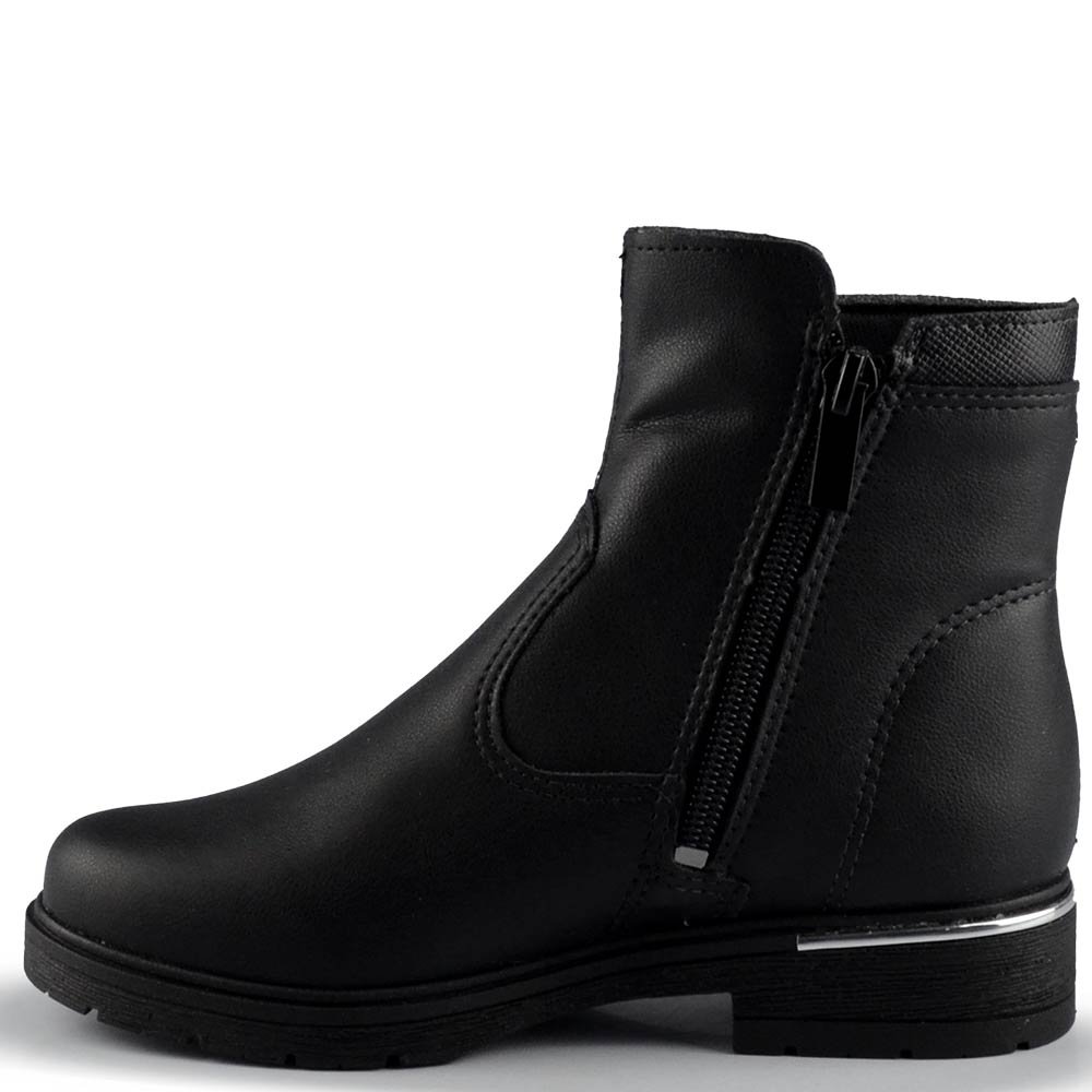 Bota Infantil Pink Cats Feminina Cano Curto V5021 Preto 3