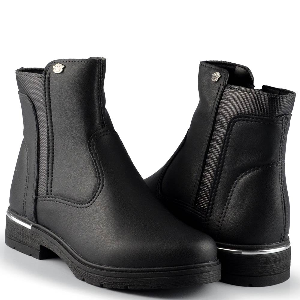 Bota Infantil Pink Cats Feminina Cano Curto V5021 Preto 6
