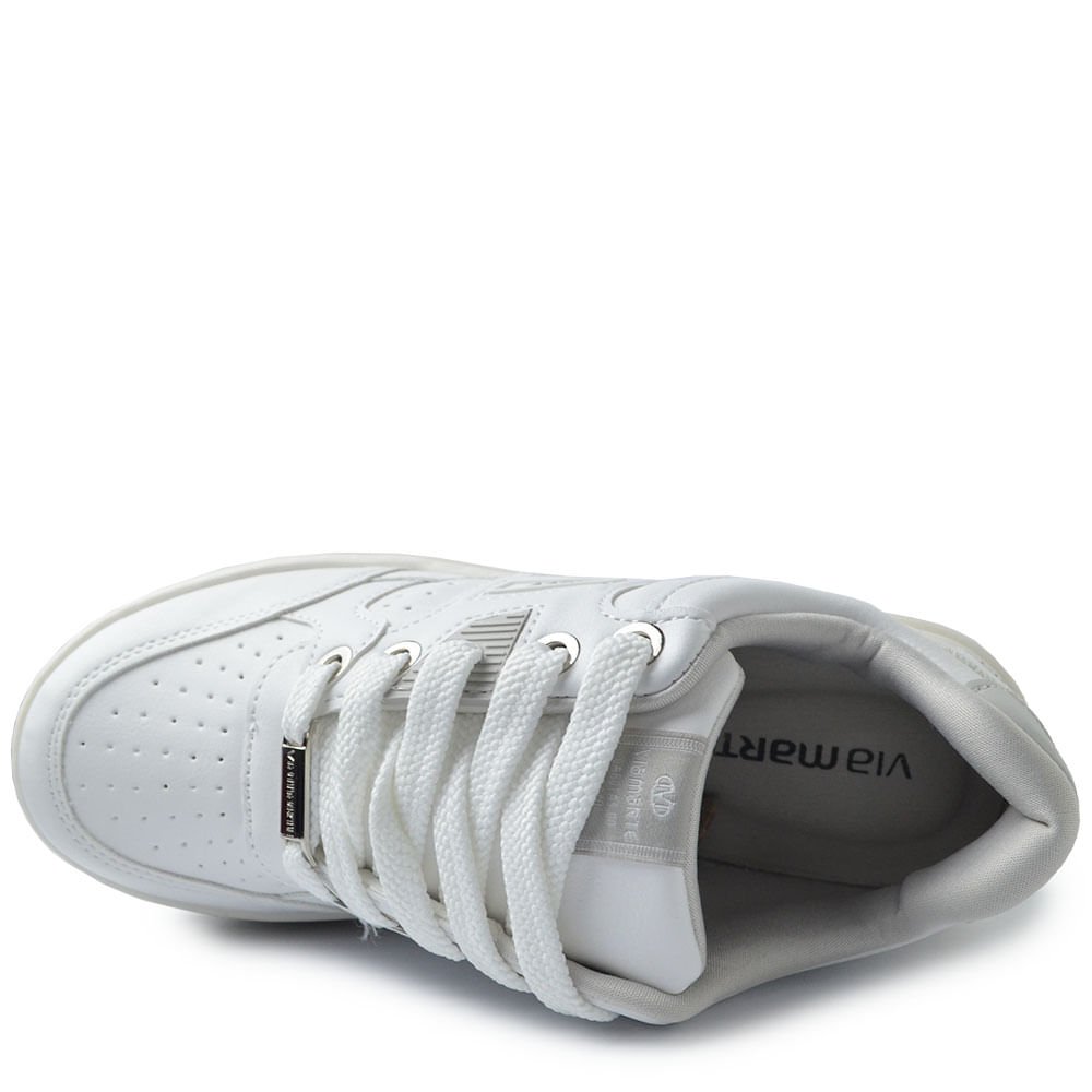 Tênis Casual Via Marte Feminino 306-001-03 Branco 4