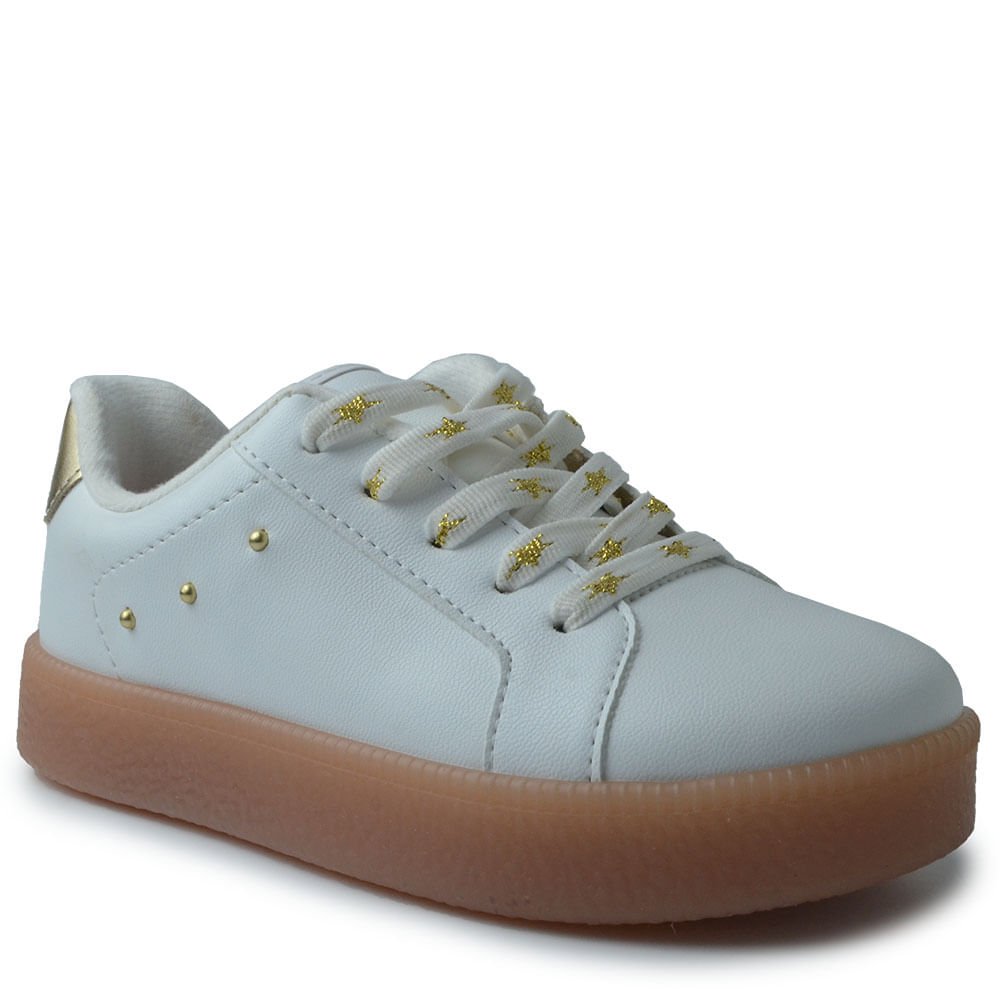 Tênis Casual Molekinha Infantil Feminino 2582.107 Branco 2