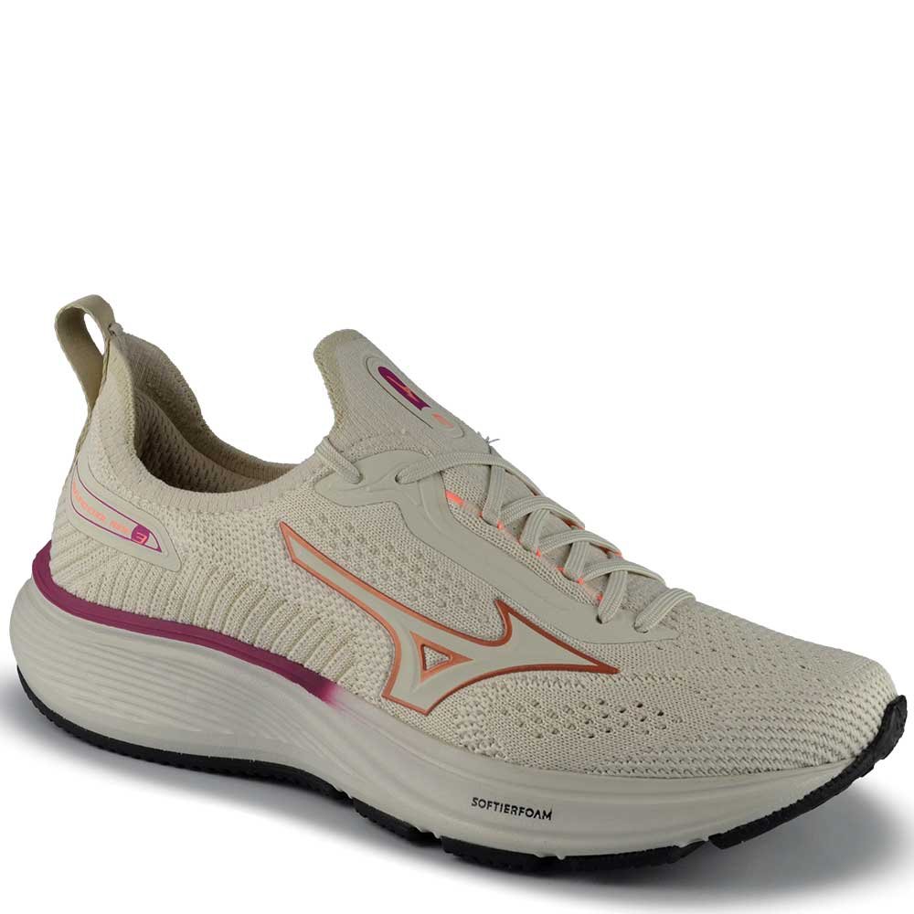 Tênis Esportivo Mizuno Feminino Cool Ride 3 101095095 Off White 2
