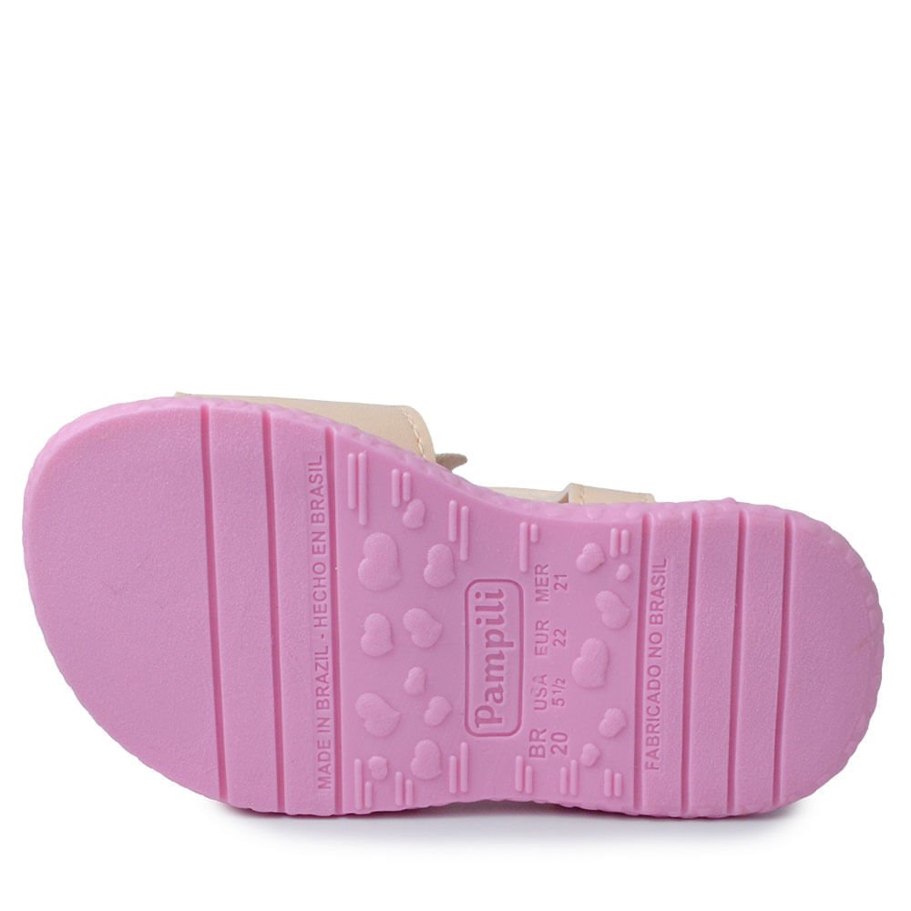 Sandália Papete Pampili Infantil Feminina 763.012 Rosa 5
