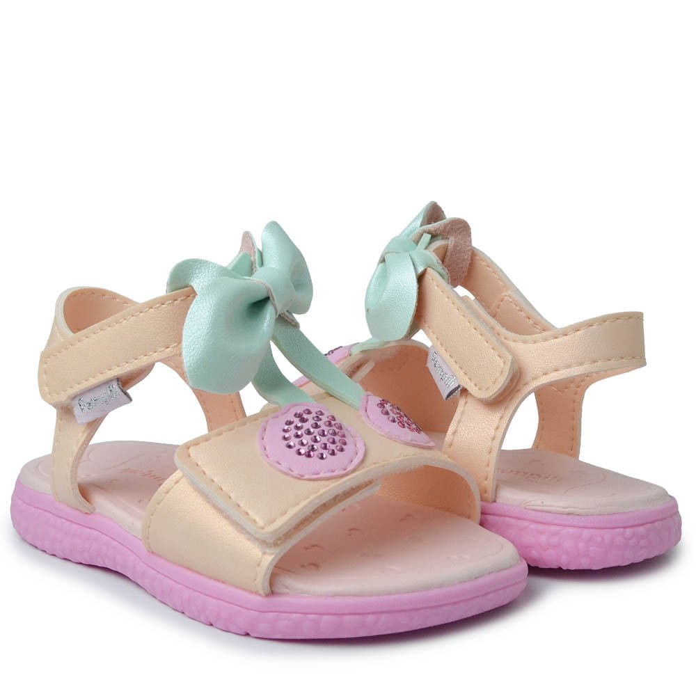 Sandália Papete Pampili Infantil Feminina 763.012 Rosa 6