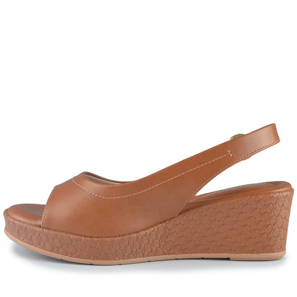Sandália Anabela Comfortflex Feminina 2553405 Marrom 3