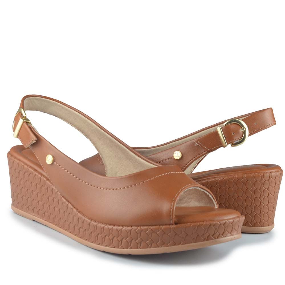 Sandália Anabela Comfortflex Feminina 2553405 Marrom 6