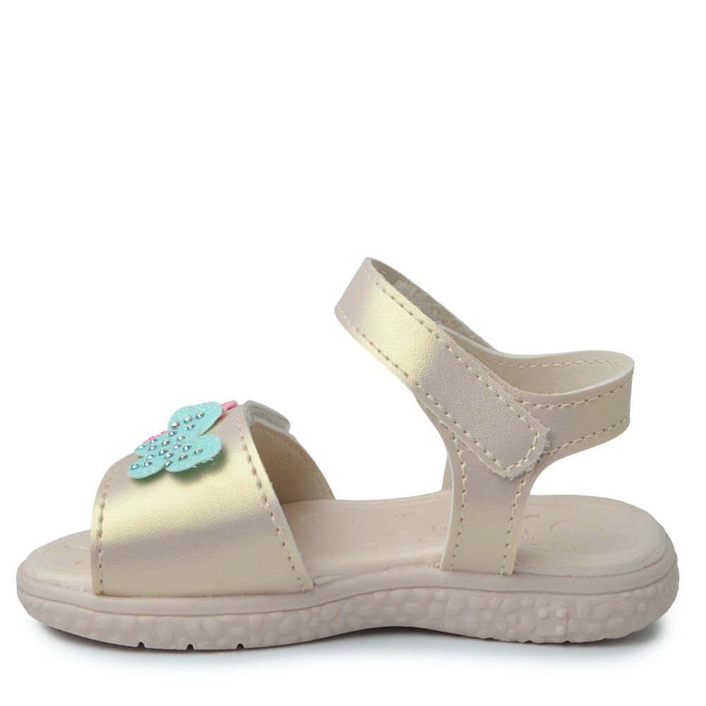 Sandália Papete Pampili Infantil Feminina 763.008 Creme 3