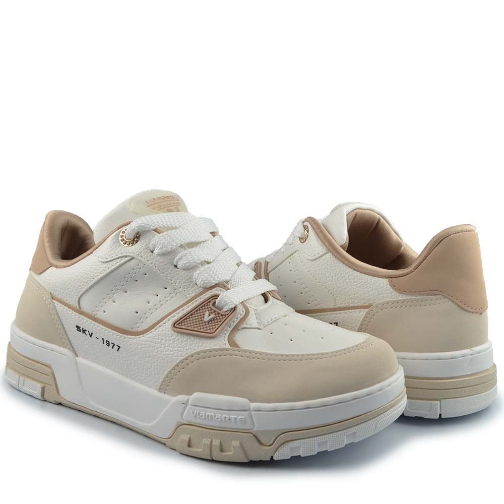 Tênis Casual Via Marte Feminino 218-008-15 Bege 6