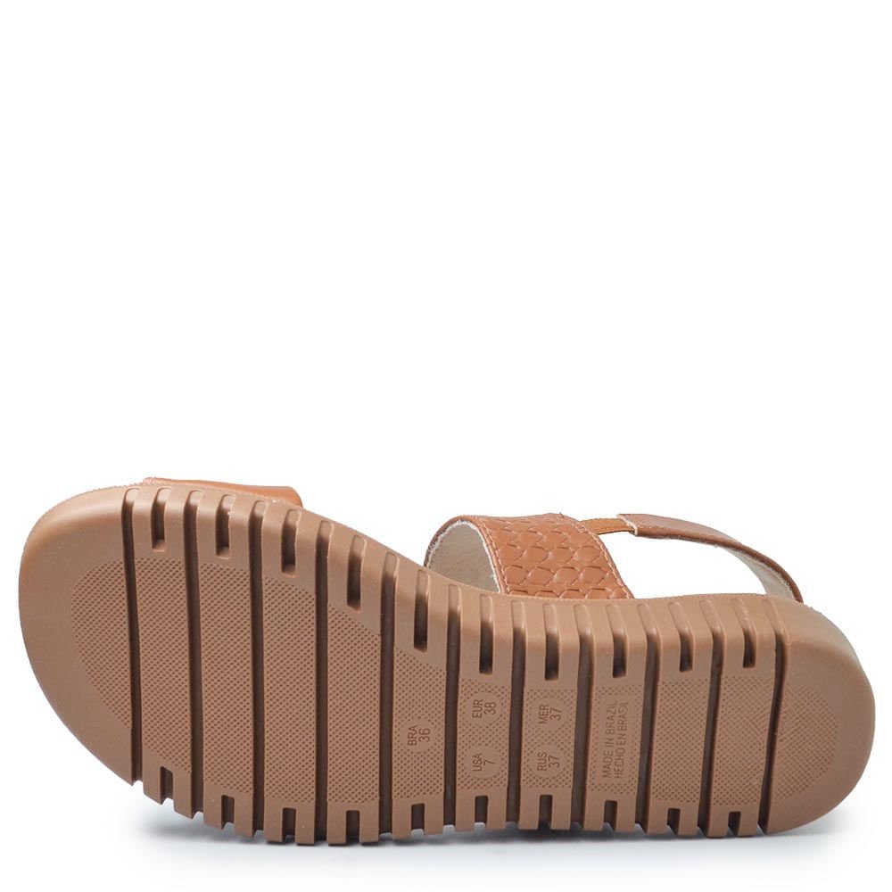 Sandália Papete Comfortflex Feminina 2582403 Marrom Claro 5