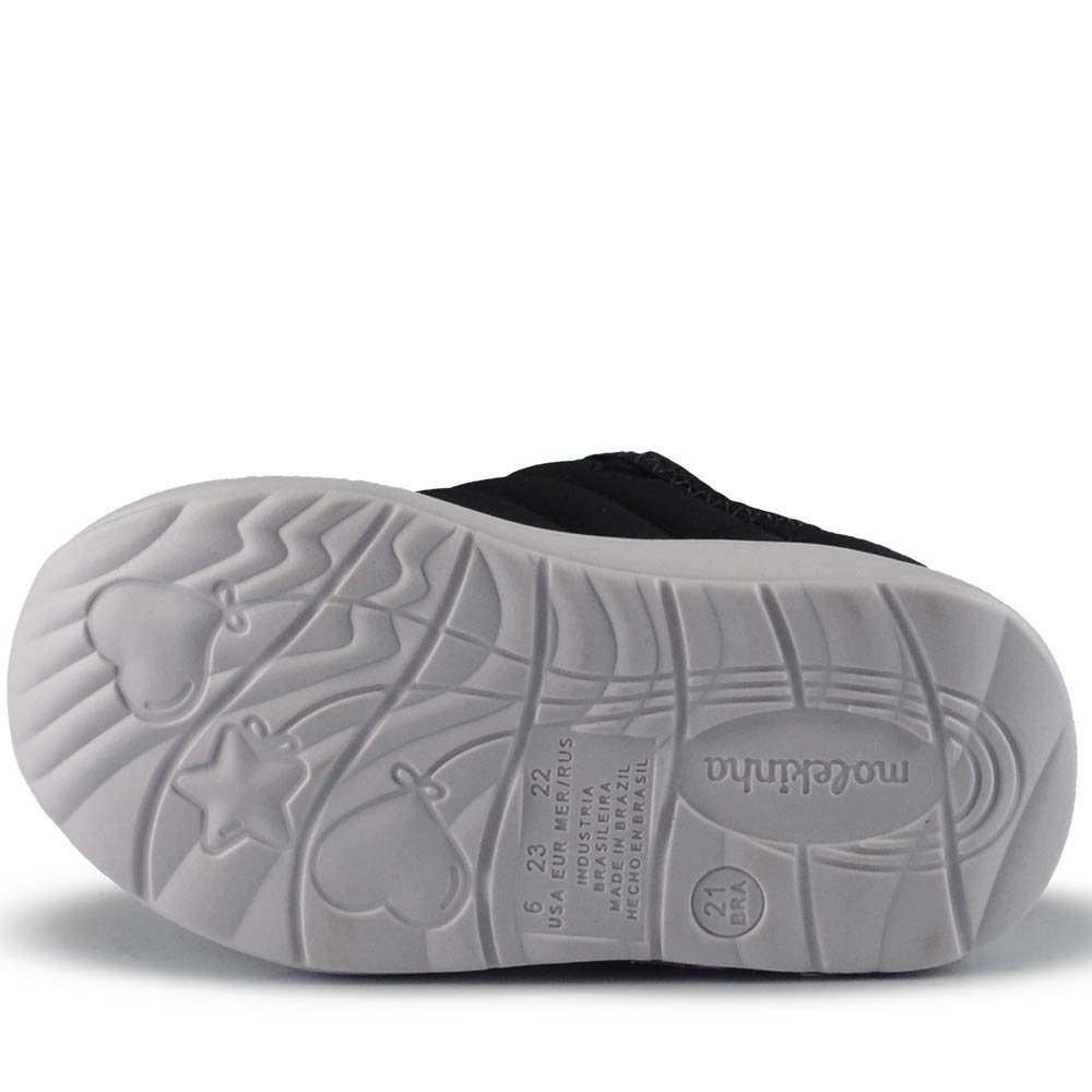 Tênis Infantil Molekinha Feminino Com Led 2731.409 Preto 5