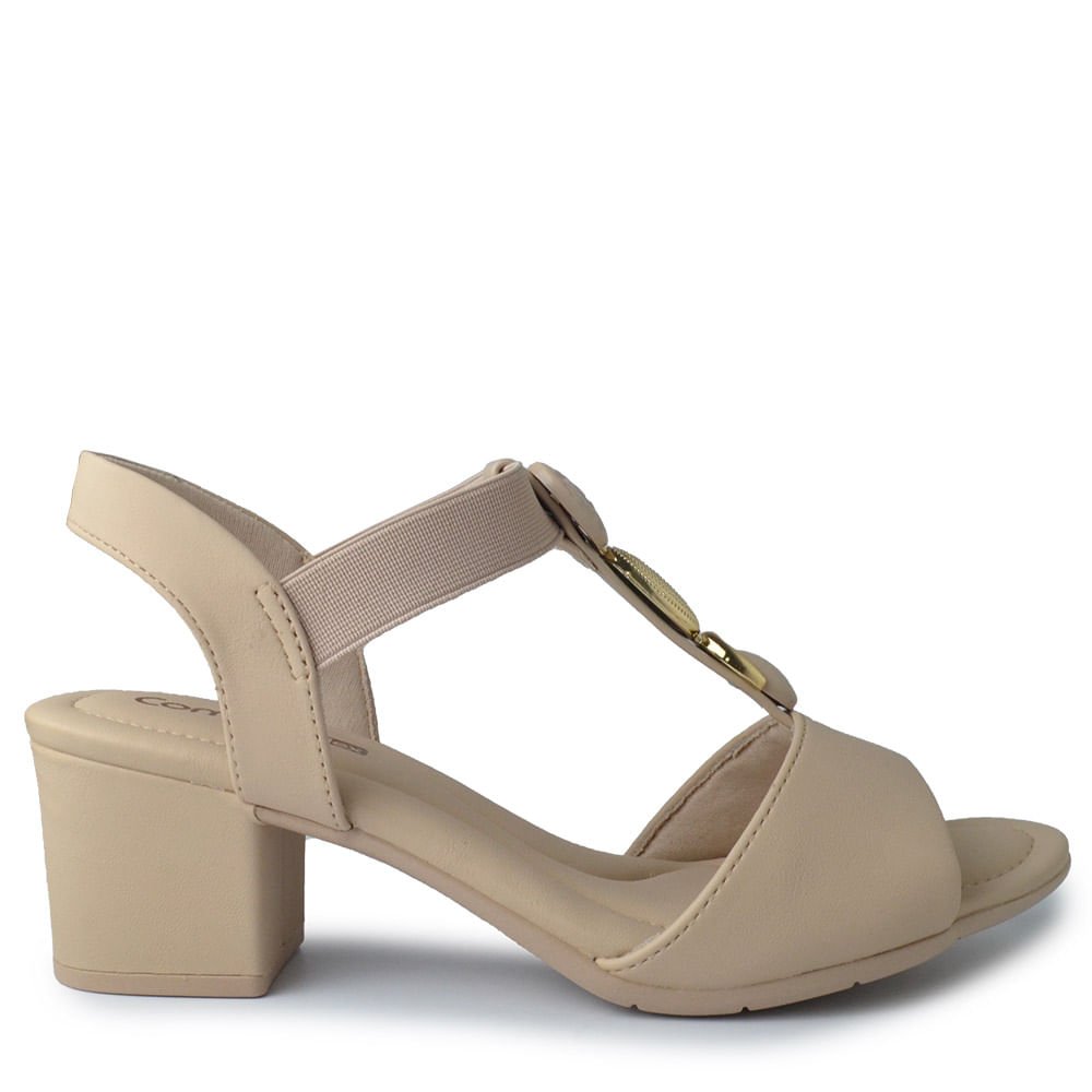Sandália Comfortflex Salto Bloco Feminino 2557403