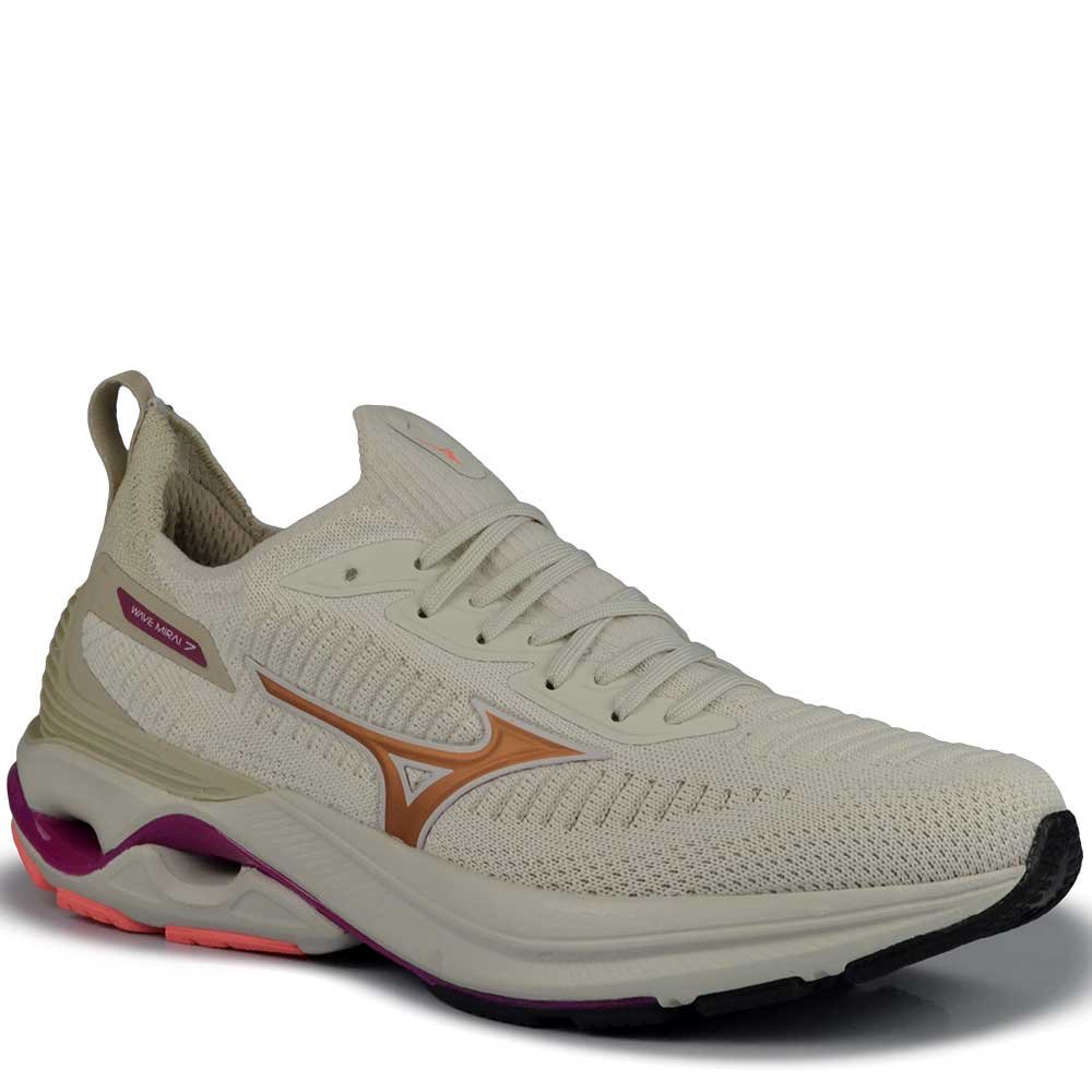 Tênis Esportivo Mizuno Feminino Mirai 7 10101202 Bege 2