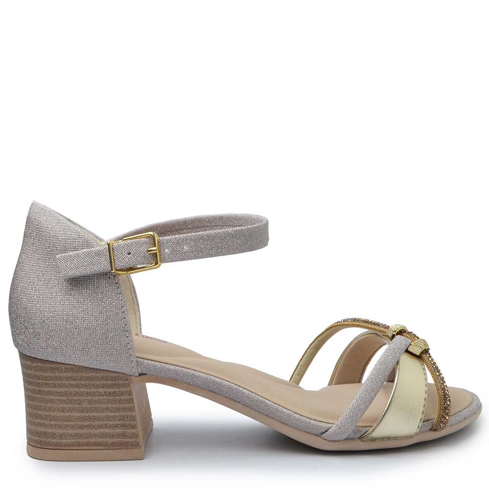 Sandália Comfortflex Salto Bloco Feminina 2556408