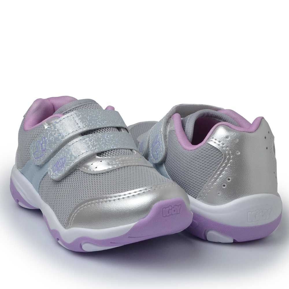 Kit Tênis Infantil Kidy Feminino Play 007-1818 Prata 6