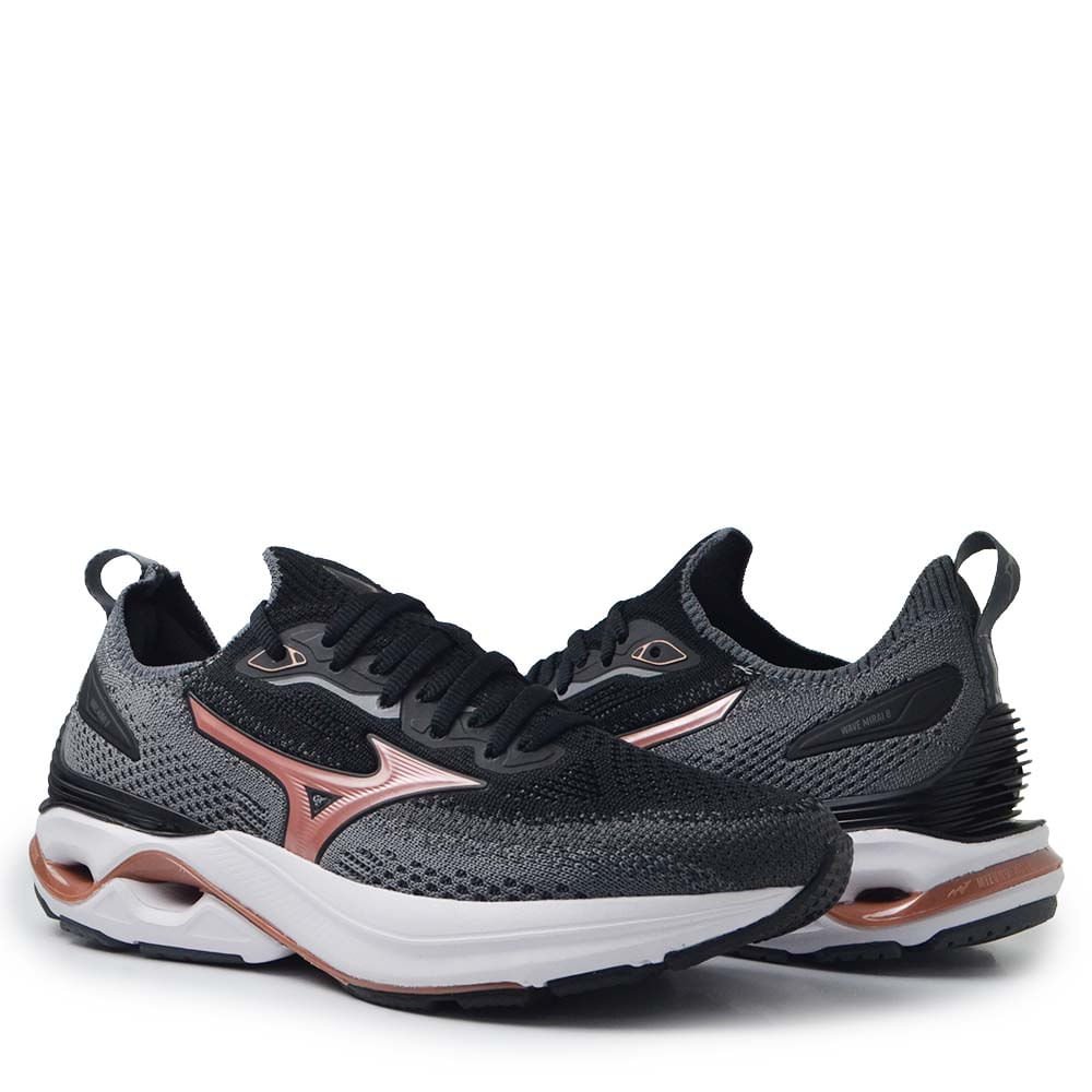 Tênis Esportivo Mizuno Wave Feminino Mirai 8 101140140 Preto 6