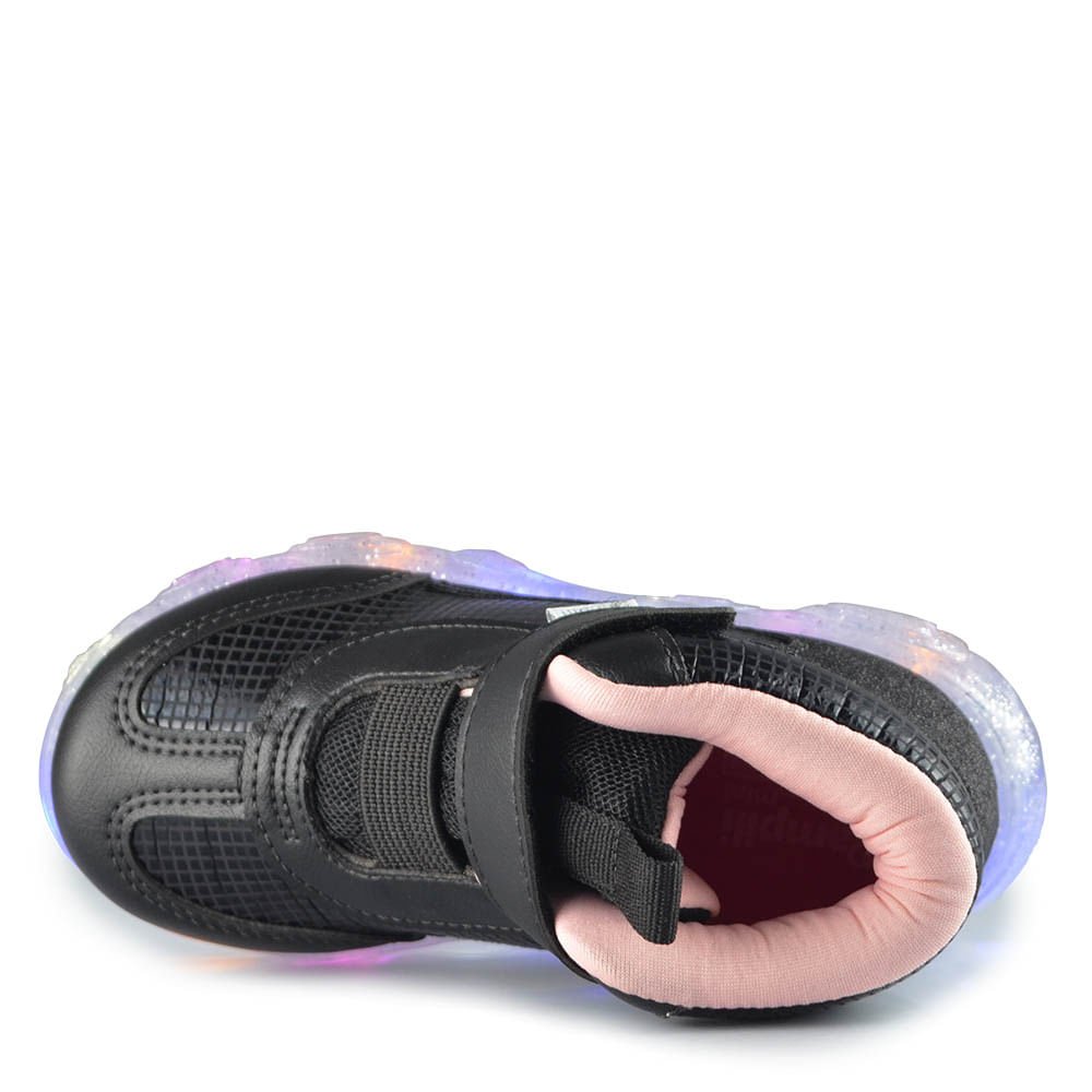 Tênis Infantil Pampili Feminino Luz 682.107 Preto 4