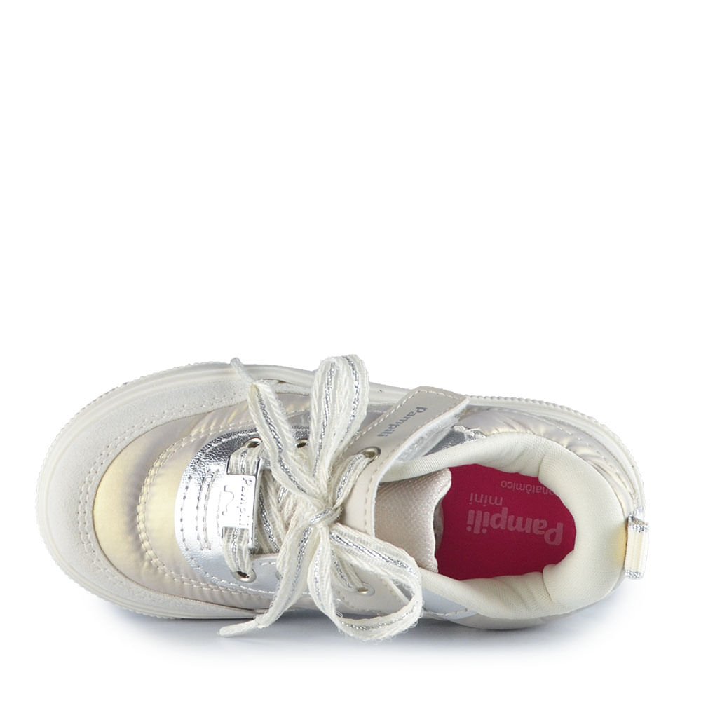 Tênis Casual Infantil Pampili Feminino 721.085 Creme 4