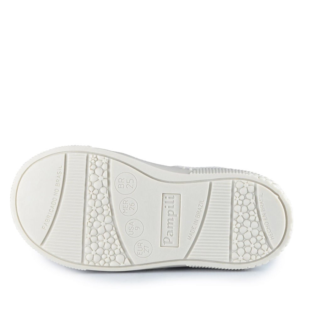 Tênis Casual Infantil Pampili Feminino 721.085 Creme 5
