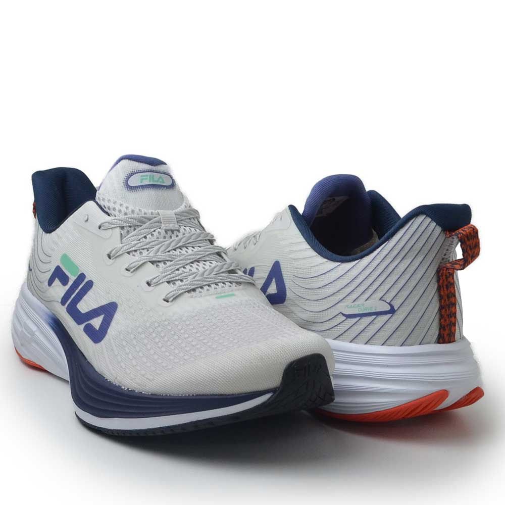 Tênis Esportivo Fila Masculino Racer Curve 2 F01R00148 Branco 6