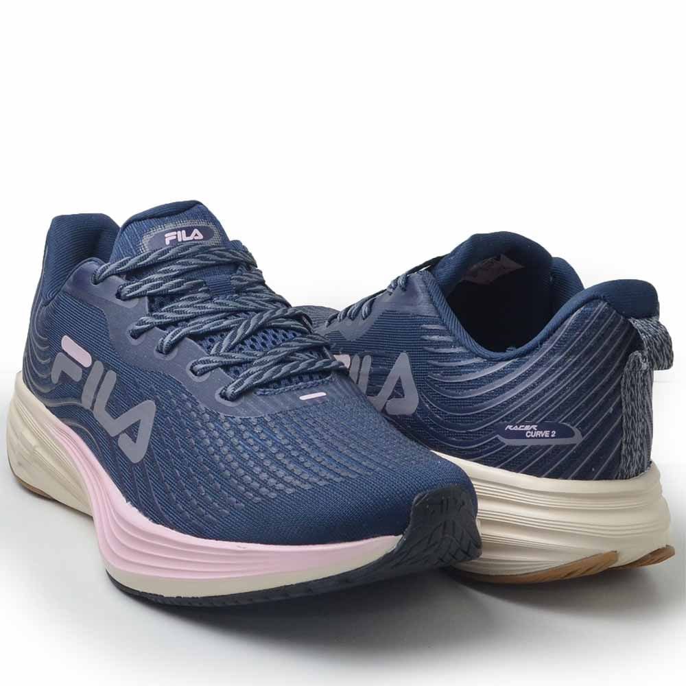 Tênis Esportivo Fila Feminino Racer Curve 2 F0R00151 Azul Marinho 6