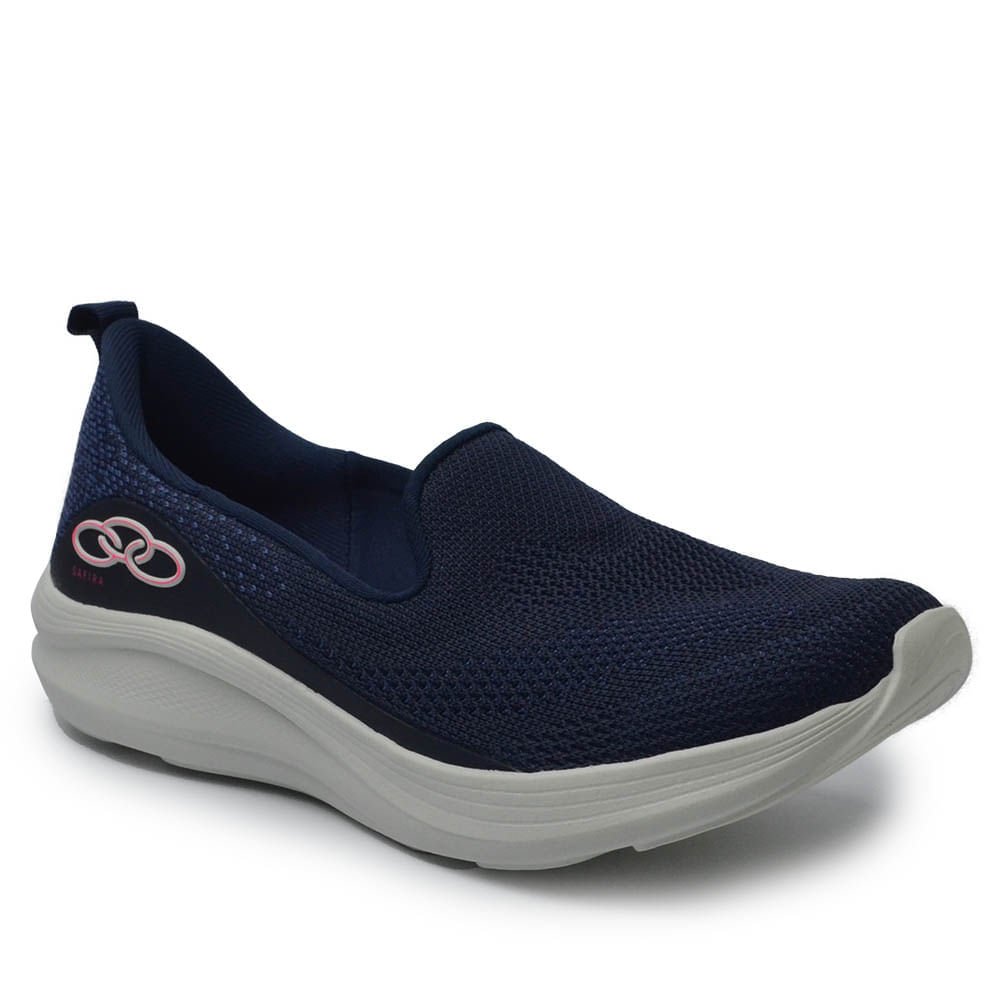 Tênis Casual Olympikus Feminino Slip On Safira 374 Azul Marinho 2