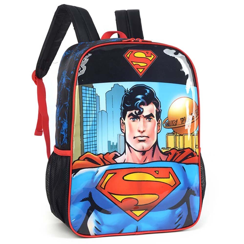 Mochila Infantil Luxcel Masculina Super Man IS36991SM Preto 2