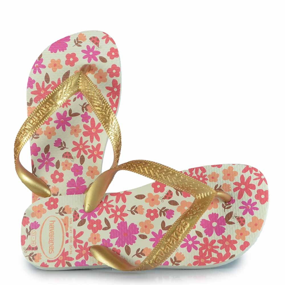 Chinelo Infantil Havaianas Feminino 25/26 Flores
