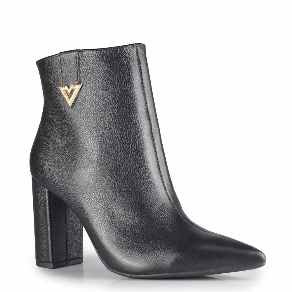 Bota Cano Curto Via Marte Feminina 063-016-01 Preto 2