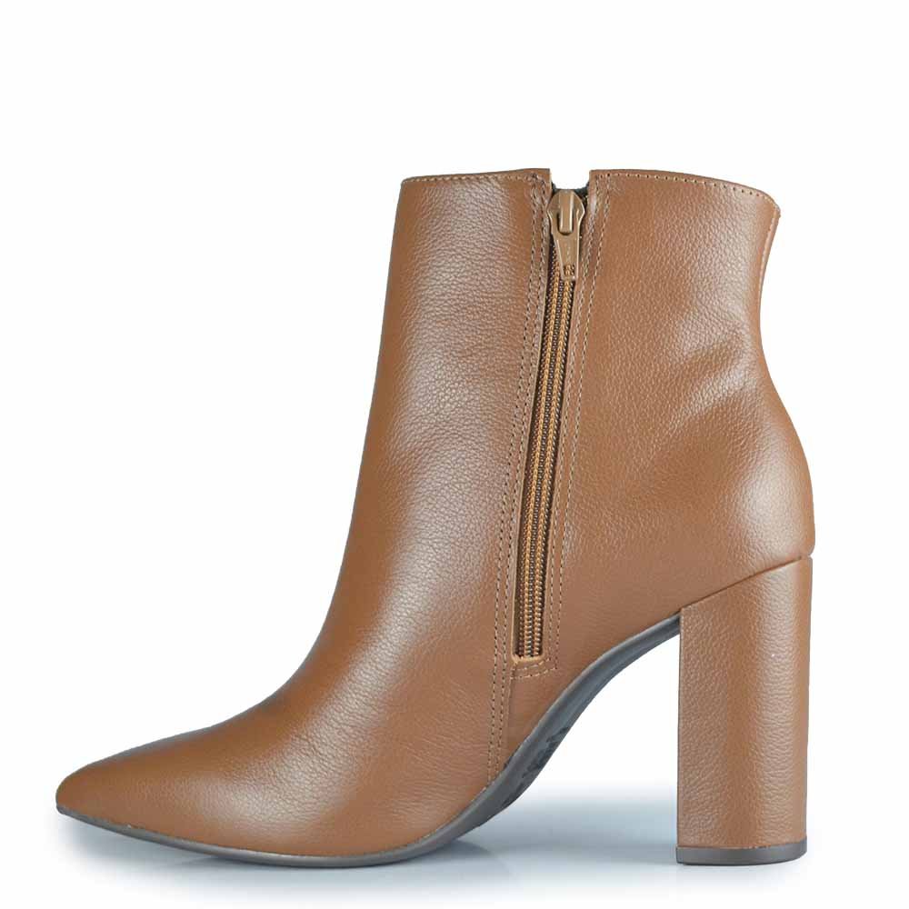 Bota Cano Curto Via Marte Feminina 063-016-01 Bege 3