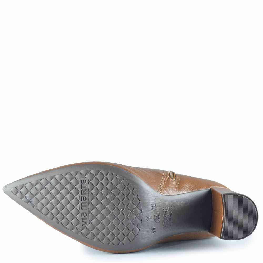 Bota Cano Curto Via Marte Feminina 063-016-01 Bege 5