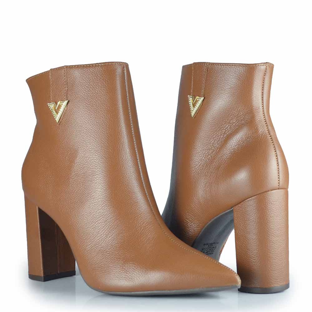 Bota Cano Curto Via Marte Feminina 063-016-01 Bege 6