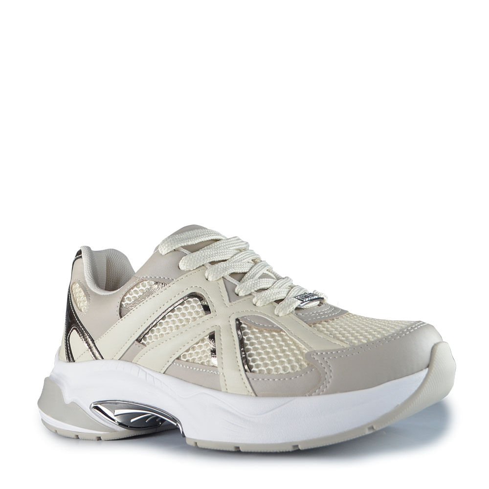 Tênis Casual Vizzano Feminino 1487.203 Creme 2