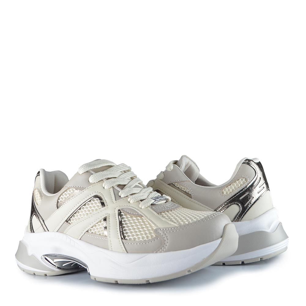 Tênis Casual Vizzano Feminino 1487.203 Creme 6