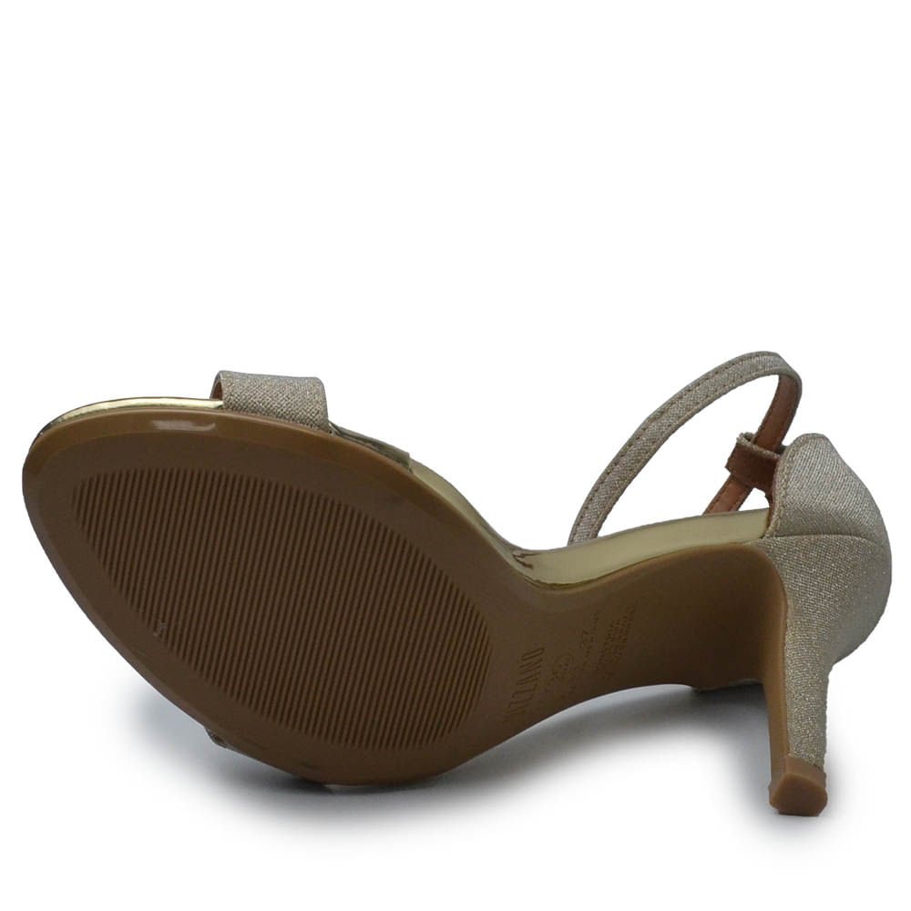 Sandália Vizzano Feminina Salto Fino 6249.452 GLITER Dourado 5