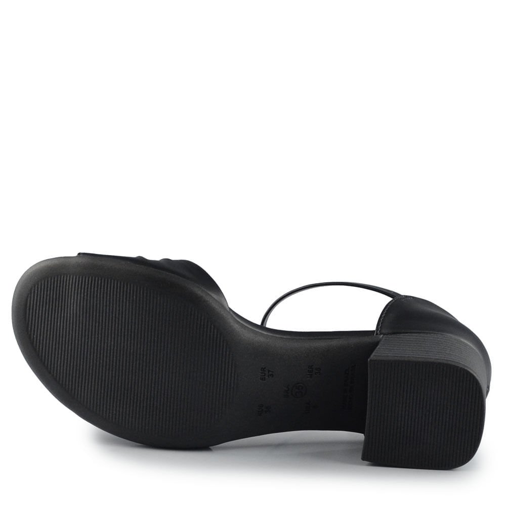 Sandália Comfortflex Feminina Salto Médio 2556304 Preto 5