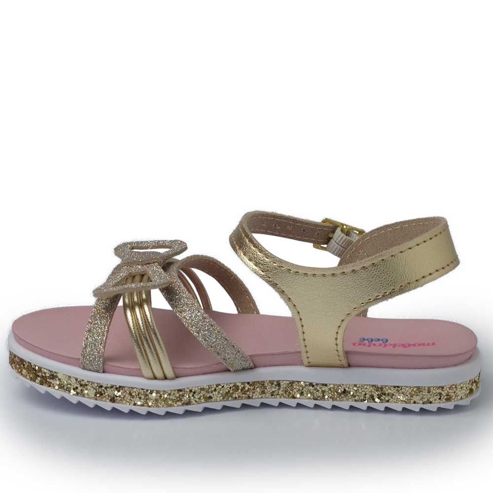 Sandália Infantil Molekinha Feminina 2724.112 Dourado 3